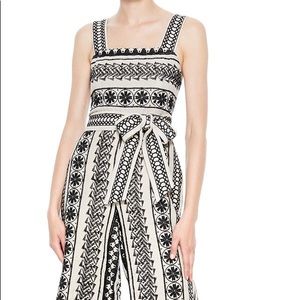 NWT Alice +Olivia Jumpsuit linen embroidered 2